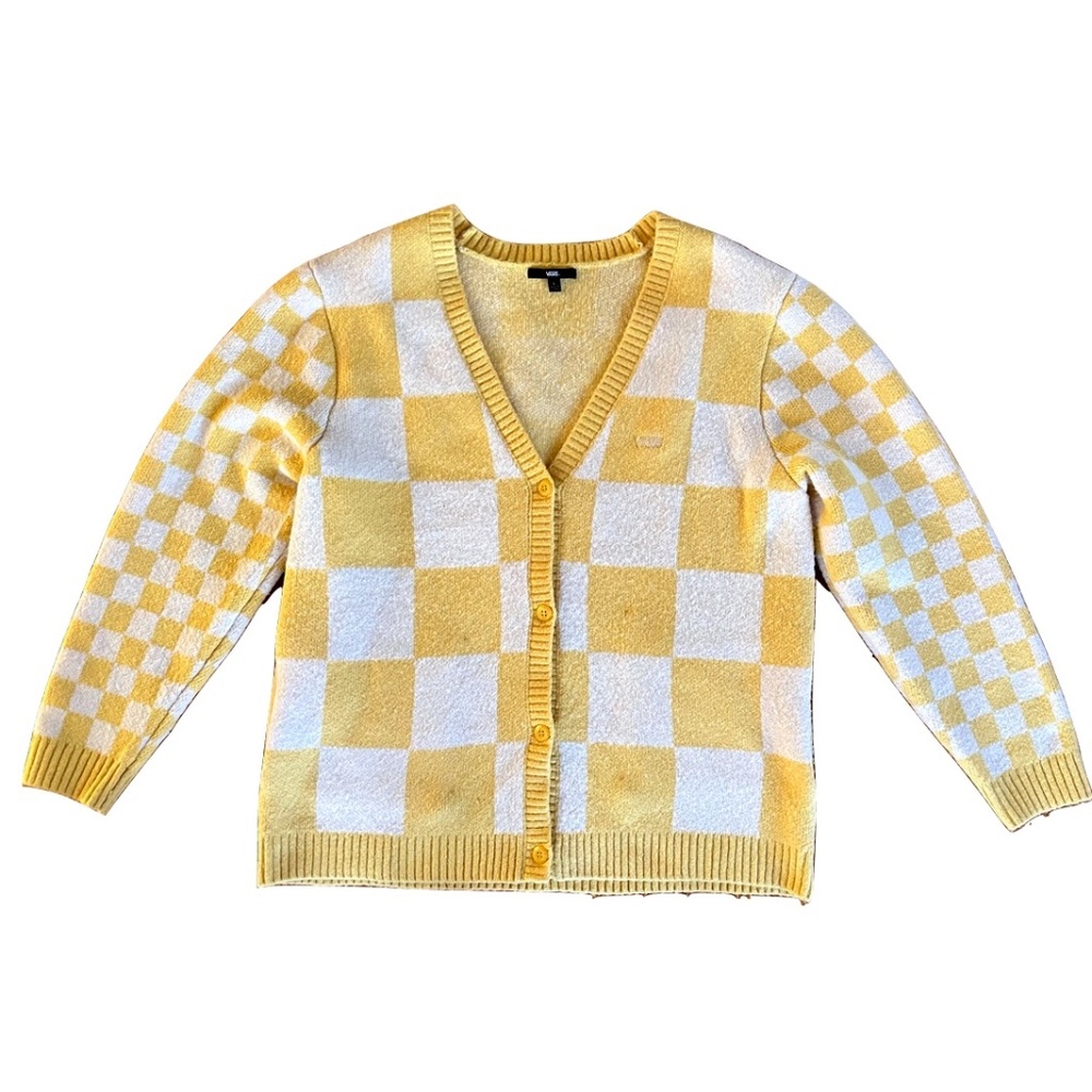 Vans Checkerboard Yellow Cardigan • L